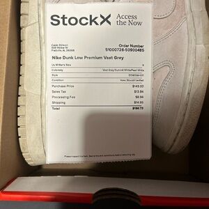 Men’s size 9 Nike vast grey dunks